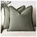 Foindtower Set of 2 Decorative Linen Fringe